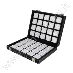 40 Gem Display Box with Deluxe Carry Case - white