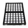 70 Gem Display Boxes in a Luxurious Lockable Carry Case - white