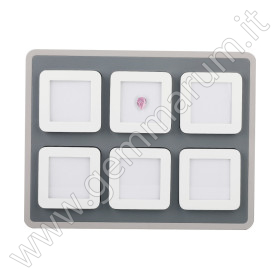 Large Deluxe Wooden Diamond Display Box Tray set - 6 white boxes