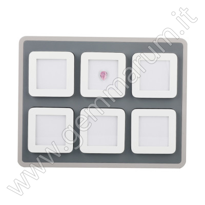 Large Deluxe Wooden Diamond Display Box Tray set - 6 white boxes