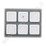 Large Deluxe Wooden Diamond Display Box Tray set - 6 white boxes