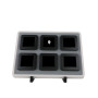 Large Deluxe Wooden Diamond Display Box Tray set - 6 black boxes