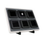 Large Deluxe Wooden Diamond Display Box Tray set - 6 black boxes