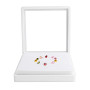Large Deluxe Wooden Display Box with built-in Stand - white