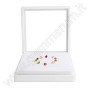 Large Deluxe Wooden Display Box with built-in Stand - white