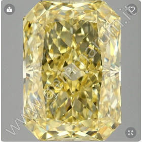 DIAMANTE SINTETICO CVD TAGLIO CUSCINO FANCY VIVID YELLOW 1.54 ct