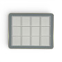 Premium Gem Display with Gold Frame - Grey