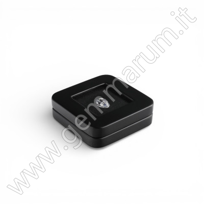 Wooden gemstone display box  66 × 66 × 25 mm
