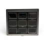Elegante Espositore con chiusura e finestra 9 scatoline - BLACK