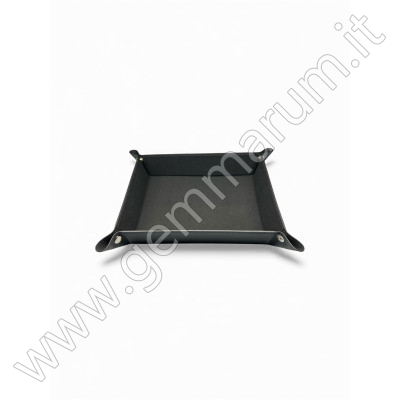 Folding Faux Leather Display Tray with Button Closure