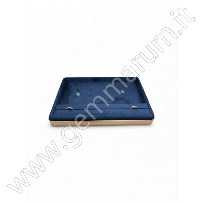Velvet Display Tray with Gold Edge