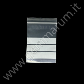 PLASTIC ZIP TOP BAGS 8x12 cm with three white strips