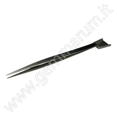 MEDIUM STAINLESS STEEL TWEEZERS WITH PAD