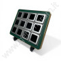 Espositore con Cornice Dorata-Verde completo di 12 scatoline MATT SILVER