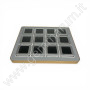 Espositore con Cornice Dorata-Grigio completo di 12 scatoline MATT SILVER
