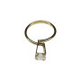 Gold stone holder ring for stones from 0.50 to 2.0 ct