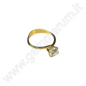 Goldener Steinhalterring für Steine ​​von 0,50 bis 2,0 ct