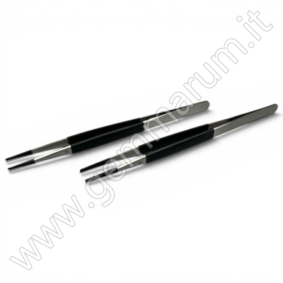 SET Pinzette INOX punta gommata - 2pz