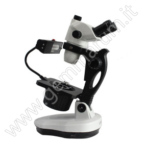 MICROSCOPIO DA GEMMOLOGIA TRINOCULARE 6.5-55x
