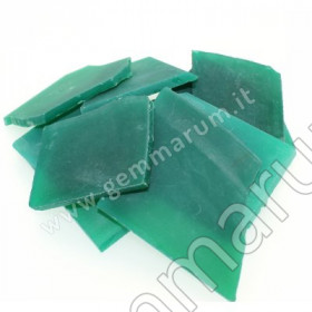 green agate in small sheets raw material to cut