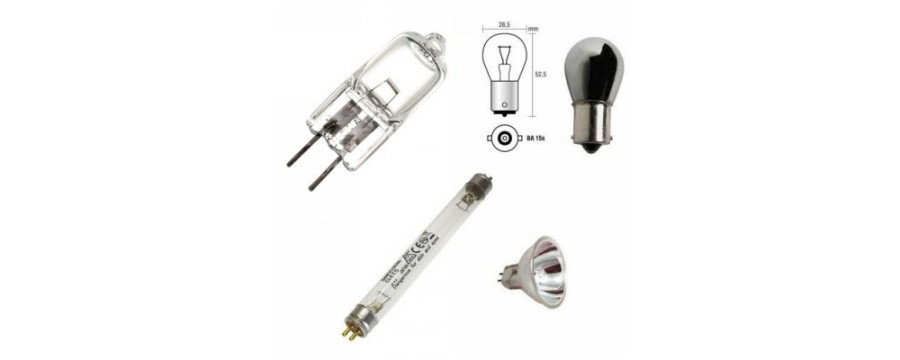 Spare bulbs and tubes for microscopes