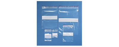 PLASTIC ZIP TOP BAGS - 3 STRIPS