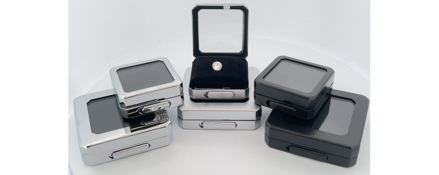 Glass top Gemstone & Diamond Boxes