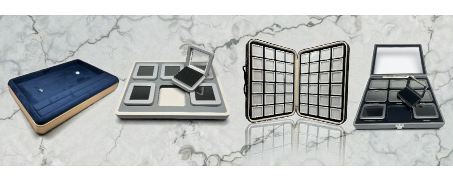 Stone displays and trays