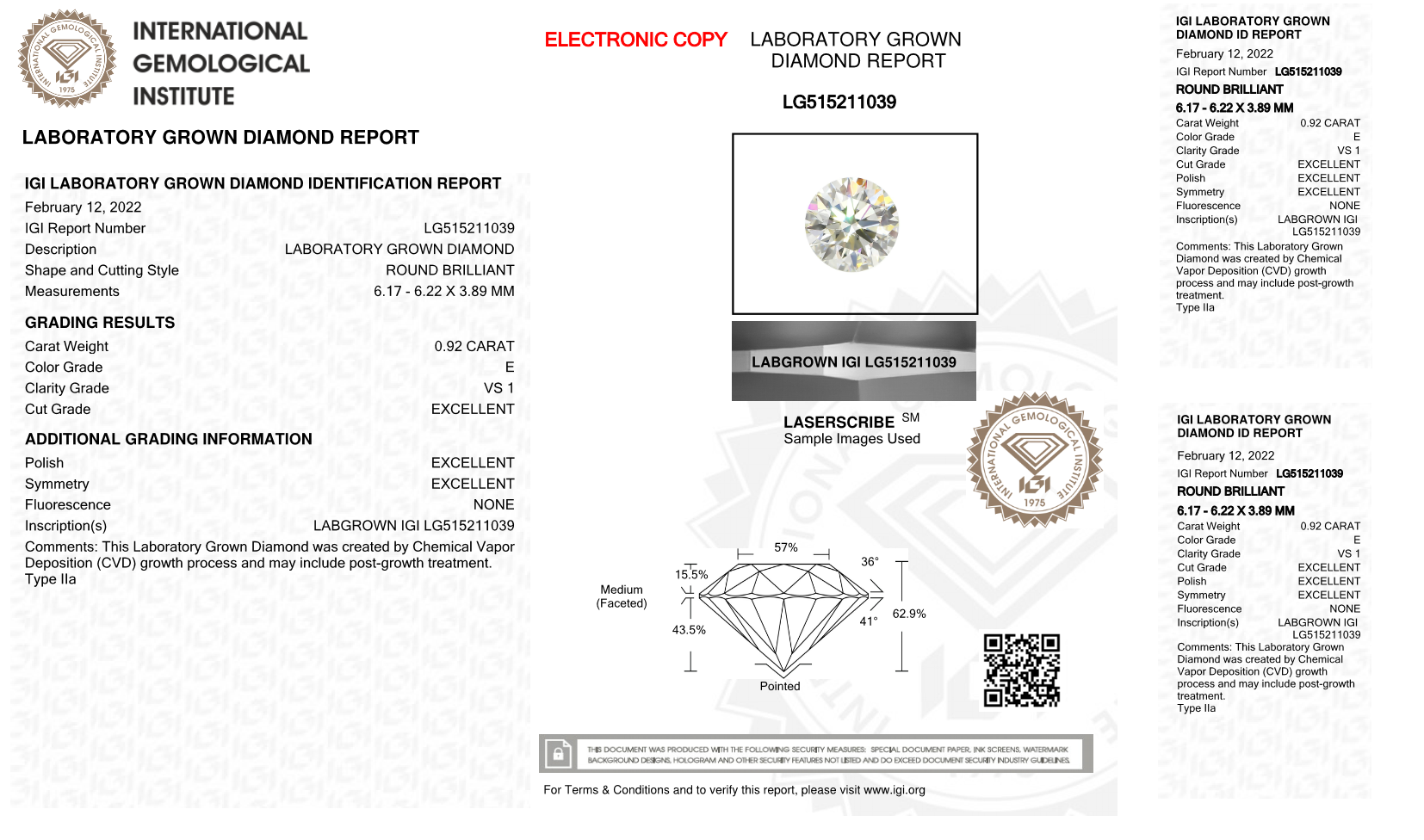 CVD LAB GROWN DIAMOND